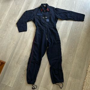 Vintage Military jumpsuit Size small pockets on pants and 2 chest zip pockets